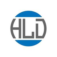 hld brief logo ontwerp Aan wit achtergrond. hld creatief initialen cirkel logo concept. hld brief ontwerp. vector