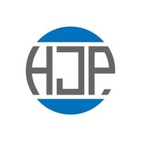 hjp brief logo ontwerp Aan wit achtergrond. hjp creatief initialen cirkel logo concept. hjp brief ontwerp. vector