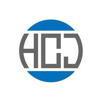 hcj brief logo ontwerp Aan wit achtergrond. hcj creatief initialen cirkel logo concept. hcj brief ontwerp. vector