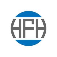 hfh brief logo ontwerp Aan wit achtergrond. hfh creatief initialen cirkel logo concept. hfh brief ontwerp. vector