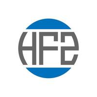 hfz brief logo ontwerp Aan wit achtergrond. hfz creatief initialen cirkel logo concept. hfz brief ontwerp. vector