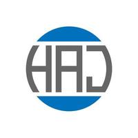 hadj brief logo ontwerp Aan wit achtergrond. hadj creatief initialen cirkel logo concept. hadj brief ontwerp. vector