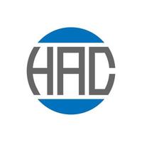 hac brief logo ontwerp Aan wit achtergrond. hac creatief initialen cirkel logo concept. hac brief ontwerp. vector