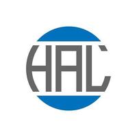 hal brief logo ontwerp Aan wit achtergrond. hal creatief initialen cirkel logo concept. hal brief ontwerp. vector