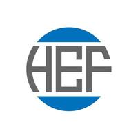 hef brief logo ontwerp Aan wit achtergrond. hef creatief initialen cirkel logo concept. hef brief ontwerp. vector