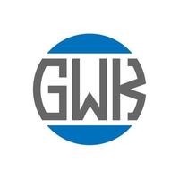 gwk brief logo ontwerp Aan wit achtergrond. gwk creatief initialen cirkel logo concept. gwk brief ontwerp. vector