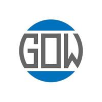 gow brief logo ontwerp Aan wit achtergrond. gow creatief initialen cirkel logo concept. gow brief ontwerp. vector