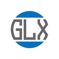 glx brief logo ontwerp Aan wit achtergrond. glx creatief initialen cirkel logo concept. glx brief ontwerp. vector