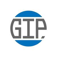 gip brief logo ontwerp Aan wit achtergrond. gip creatief initialen cirkel logo concept. gip brief ontwerp. vector