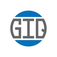 giq brief logo ontwerp Aan wit achtergrond. giq creatief initialen cirkel logo concept. giq brief ontwerp. vector