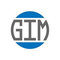 gim brief logo ontwerp Aan wit achtergrond. gim creatief initialen cirkel logo concept. gim brief ontwerp. vector