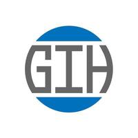 gih brief logo ontwerp Aan wit achtergrond. gih creatief initialen cirkel logo concept. gih brief ontwerp. vector