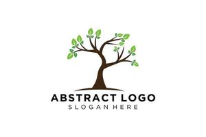 groen boom logo ontwerp natuurlijk en abstract blad. vector