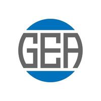 gea brief logo ontwerp Aan wit achtergrond. gea creatief initialen cirkel logo concept. gea brief ontwerp. vector