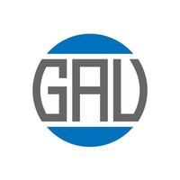 gau brief logo ontwerp Aan wit achtergrond. gau creatief initialen cirkel logo concept. gau brief ontwerp. vector