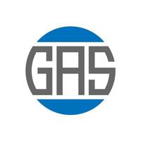 gas- brief logo ontwerp Aan wit achtergrond. gas- creatief initialen cirkel logo concept. gas- brief ontwerp. vector