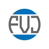 fvj brief logo ontwerp Aan wit achtergrond. fvj creatief initialen cirkel logo concept. fvj brief ontwerp. vector