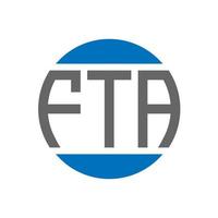 fta brief logo ontwerp Aan wit achtergrond. fta creatief initialen cirkel logo concept. fta brief ontwerp. vector