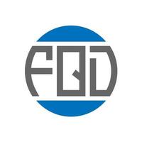 fqd brief logo ontwerp Aan wit achtergrond. fqd creatief initialen cirkel logo concept. fqd brief ontwerp. vector