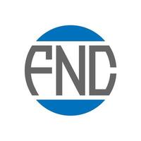 fnc brief logo ontwerp Aan wit achtergrond. fnc creatief initialen cirkel logo concept. fnc brief ontwerp. vector