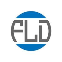 fld brief logo ontwerp Aan wit achtergrond. fld creatief initialen cirkel logo concept. fld brief ontwerp. vector