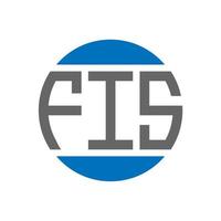 fis brief logo ontwerp Aan wit achtergrond. fis creatief initialen cirkel logo concept. fis brief ontwerp. vector