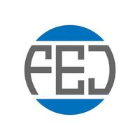 fej brief logo ontwerp Aan wit achtergrond. fej creatief initialen cirkel logo concept. fej brief ontwerp. vector