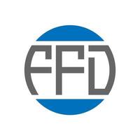 ffd brief logo ontwerp Aan wit achtergrond. ffd creatief initialen cirkel logo concept. ffd brief ontwerp. vector