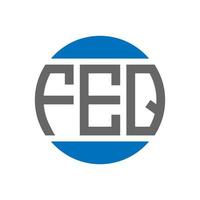 feq brief logo ontwerp Aan wit achtergrond. feq creatief initialen cirkel logo concept. feq brief ontwerp. vector