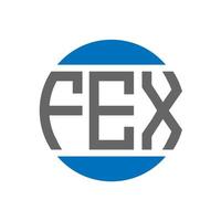 fex brief logo ontwerp Aan wit achtergrond. fex creatief initialen cirkel logo concept. fex brief ontwerp. vector