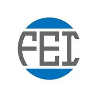 fei brief logo ontwerp Aan wit achtergrond. fei creatief initialen cirkel logo concept. fei brief ontwerp. vector