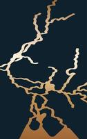 goud kintsugi Hoes ontwerp vector. luxe gouden marmeren textuur. barst en gebroken grond patroon voor muur kunst, huis decoratie, afdrukken en behang. vector