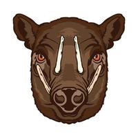 babirusa gezicht vector illustratie, perfect voor t overhemd ontwerp en mascotte logo