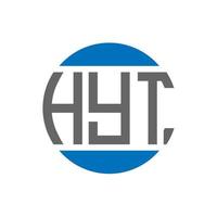 hyt brief logo ontwerp Aan wit achtergrond. hyt creatief initialen cirkel logo concept. hyt brief ontwerp. vector