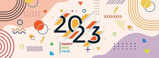 gelukkig nieuw jaar 2023 abstract mooi achtergrond ontwerp. vector