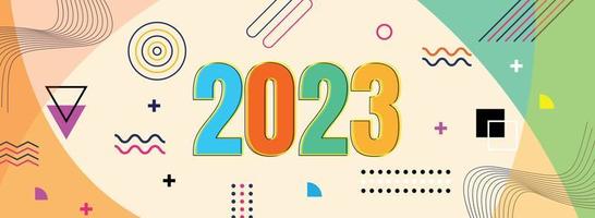 gelukkig nieuw jaar 2023 abstract ontwerp. vector