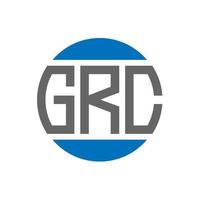 grc brief logo ontwerp Aan wit achtergrond. grc creatief initialen cirkel logo concept. grc brief ontwerp. vector