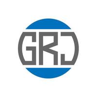 grj brief logo ontwerp Aan wit achtergrond. grj creatief initialen cirkel logo concept. grj brief ontwerp. vector