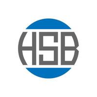 hsb brief logo ontwerp Aan wit achtergrond. hsb creatief initialen cirkel logo concept. hsb brief ontwerp. vector