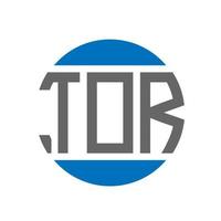 tor brief logo ontwerp Aan wit achtergrond. tor creatief initialen cirkel logo concept. vector