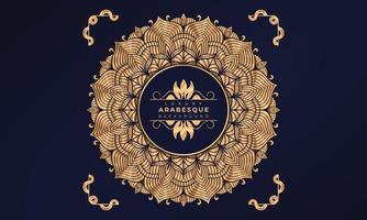 luxe mandala achtergrondontwerp met gouden arabesk patroon Arabische islamitische Oost-stijl. decoratief mandala-ontwerp om af te drukken, poster, omslag, brochure, flyer, banner. vector