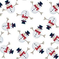 Kerstmis naadloos patroon met sneeuwman, perfect voor behang, omhulsel papier, patroon vult, winter hartelijk groeten, web bladzijde achtergrond, Kerstmis en nieuw jaar groet kaarten vector