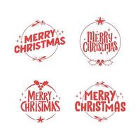vrolijk Kerstmis belettering ontwerp. Kerstmis vakantie decoratie kenteken. vector