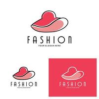 dameshoed logo ontwerp illustratie mode schoonheid accessoires, en product merk zorg vector