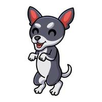 schattig chihuahua hond tekenfilm staand vector