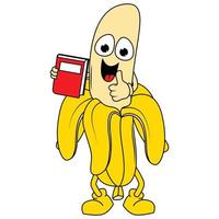 schattig banaan tekenfilm grafisch vector