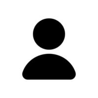 gebruiker, profiel, account of contacten silhouet icoon geïsoleerd Aan wit achtergrond. vector