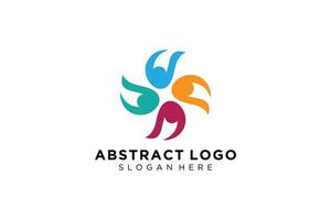 vector abstract mensen en familie logo verzameling, mensen pictogrammen, Gezondheid logo sjabloon, zorg symbool.