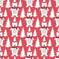 vector feestelijk Kerstmis of nieuw jaar naadloos patroon in bears