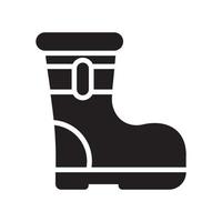 rubber boot vector solide icoon stijl illustratie. eps 10 het dossier